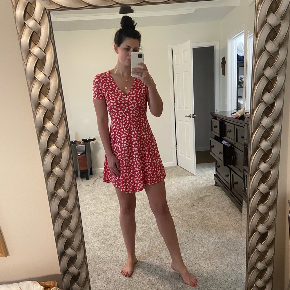 GAP floral red mini dress size 4. Great condition!